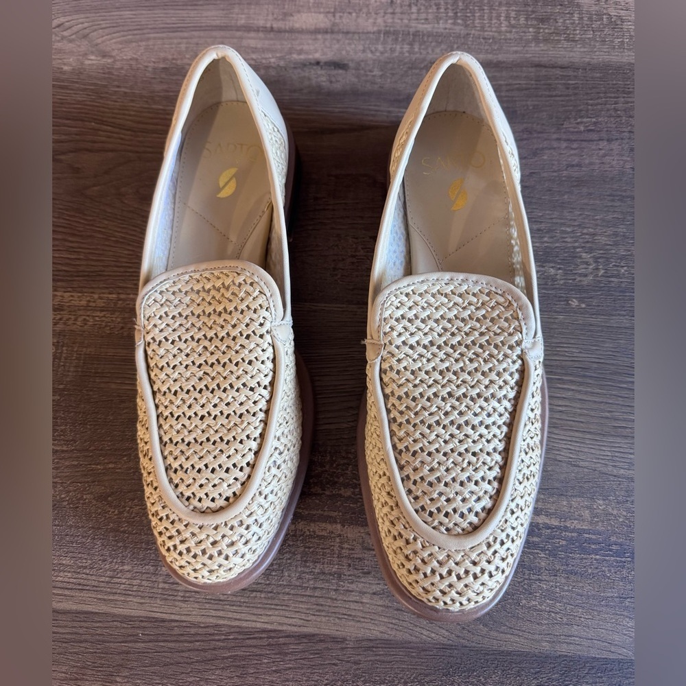 SARTO FRANCO SARTOEDA 2 WOMENS WOVEN Slip on loafers Italian handcrafted SZ 8”